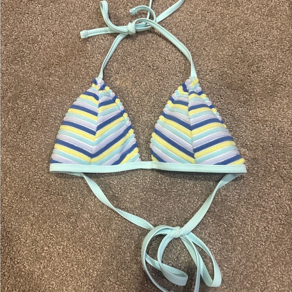 Aerie Light Blue Triangle Bikini Top